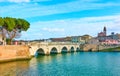 Old town of Rimini and The Bridge of Tiberius