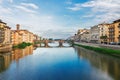 Old town and river Arno, Florence, Italy Royalty Free Stock Photo