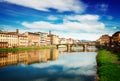 Old town and river Arno, Florence, Italy Royalty Free Stock Photo