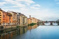 Old town and river Arno, Florence, Italy Royalty Free Stock Photo