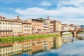 Old town and river Arno, Florence, Italy Royalty Free Stock Photo