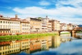 Old town and river Arno, Florence, Italy Royalty Free Stock Photo