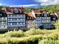 Old Town Rotenburg with historical wood-framed buildings