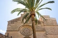 Old Town, Sant Jaume church in Majorca. Alcudia, Mallorca, Balearic island, Spain 28.06.2017. Royalty Free Stock Photo