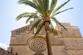 Old Town, Sant Jaume church in Majorca. Alcudia, Mallorca, Balearic island, Spain 28.06.2017. Royalty Free Stock Photo