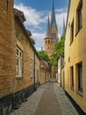Old town of Schleswig with Schleswig Cathedral made of brick, Schleswig-Holstein, Germany