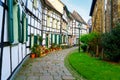 Old town Small backstreet in Hattingen Ruhr Germany Royalty Free Stock Photo