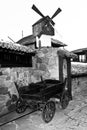 Old town of Sozopol,Small windmill, Bulgaria Royalty Free Stock Photo