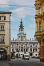 old town square ceske budejovice namesti Premysla Otakara Royalty Free Stock Photo