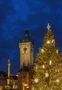 Old Town Square at Christmas time, Prague, Czech Republic Royalty Free Stock Photo