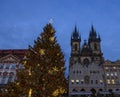 Old Town Square at Christmas time, Prague, Czech Republic Royalty Free Stock Photo
