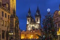 Old Town Square at Christmas time, Prague, Czech Republic Royalty Free Stock Photo