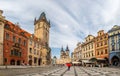 Old Town Square with Old Town Hall tower and Church of Our Lady before Tyn, Prague, Czech republic Royalty Free Stock Photo