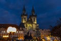 Old town square in Prague at Christmass time, Czech Republic