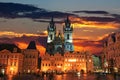 The Old Town Square in Prague City Royalty Free Stock Photo