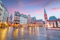 Old town square romerberg in Frankfurt, Germany Royalty Free Stock Photo