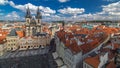 Old Town Square timelapse in Prague, Czech Republic. It is the most well know city square Staromestka nameste .