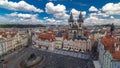 Old Town Square timelapse in Prague, Czech Republic. It is the most well know city square Staromestka nameste .