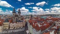 Old Town Square timelapse in Prague, Czech Republic. It is the most well know city square Staromestka nameste .