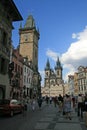 Old Town Square towards Church of our Lady Tyn