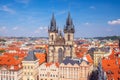 Old Town square with Tyn Church, Prague, Czech Republic Royalty Free Stock Photo