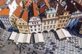 Old Town Square, view from City Hall, Czech Republic Royalty Free Stock Photo