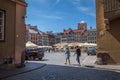 Old town square in Warsaw Poland on a sunny day Royalty Free Stock Photo