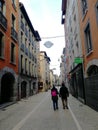 Old Town Street in Grenoble, France