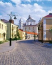 Town street in Lutsk, Ukraine Royalty Free Stock Photo