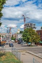 Old town street with new buildings