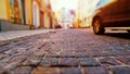 Old town street in retro colors Royalty Free Stock Photo