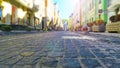 Old town street in retro colors Royalty Free Stock Photo