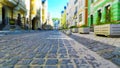 Old town street in retro colors Royalty Free Stock Photo