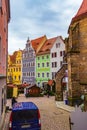 Old town street view historical buildings Meissen town Germany Royalty Free Stock Photo