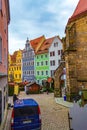 Old town street view historical buildings Meissen town Germany Royalty Free Stock Photo