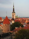 Rooftops of the old town of Tallinn Royalty Free Stock Photo