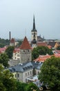 Old Town of Tallinn in Estonia. It's raining.