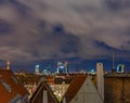 Tallinn, Estonia - 31.10.2019 Old town of Tallinn in Night Time, with long exposure Tallinn, Estonia Royalty Free Stock Photo