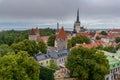 Old town of Tallinn in summer view from Patkuli Viewing Platform Royalty Free Stock Photo