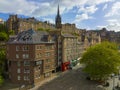 Old Town and Tolbooth Church, Edinburgh, UK Royalty Free Stock Photo