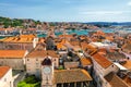 Old town of Trogir in Dalmatia, Croatia. Trogir old town. Near Split in Croatia. The picturesque and historical city of Trogir in Royalty Free Stock Photo