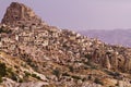 Town of Uchisar at the sunrise, Cappadocia, Turkey Royalty Free Stock Photo