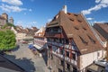 Old town, view from a defence wall to the Albrecht Durer House, Middle Franconia, Bavaria, Germany. Royalty Free Stock Photo
