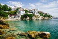 Old town view of Skiathos island, Sporades, Greece Royalty Free Stock Photo