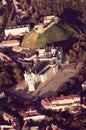 Old Town of Vilnius, Lithuania. Aerial view from piloted flying object Royalty Free Stock Photo