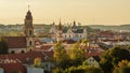 Old Town of Vilnius, Lithuania. Towers of medieval churches.