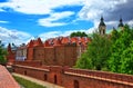 Old Town in Warsaw, the view of the Barbican