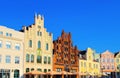 The old town Wismar in northern Germany, at the market