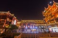 Old town Yuyuan district at night , Shanghai China