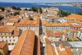 Old town Zadar from bell tower of Cathedral of St. Anastasia, Croatia, Croatia Royalty Free Stock Photo